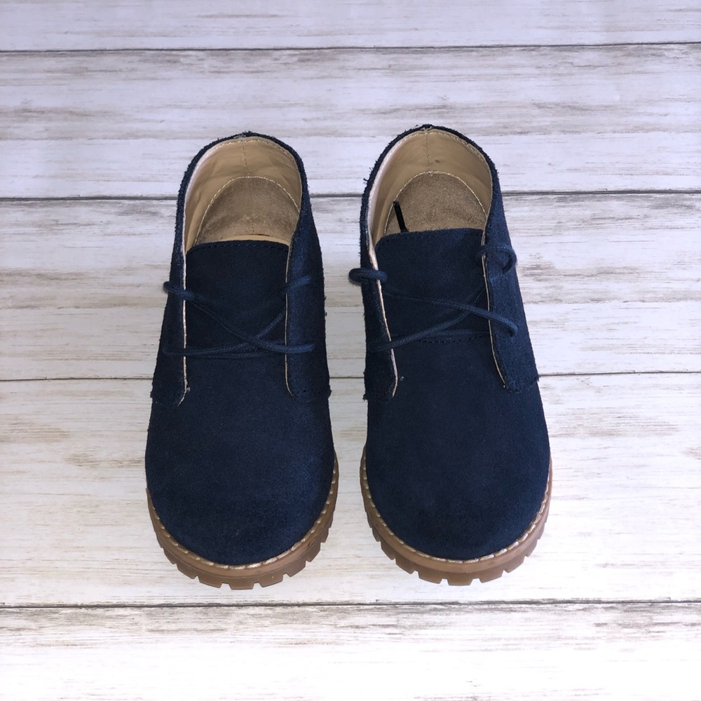 Janie and Jack Navy Suede Boots - Size 7 Toddler